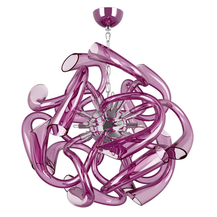 Люстра STELLA 12х6Вт G9 фиолетовый 60x146см