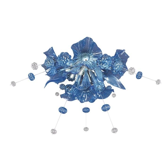 Люстра CELESTA 12х6Вт G9 синий 115x56см