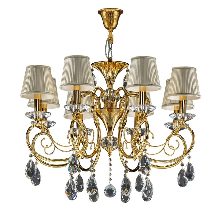 Люстра RICERCO 8х40Вт E14 золото 74x173см