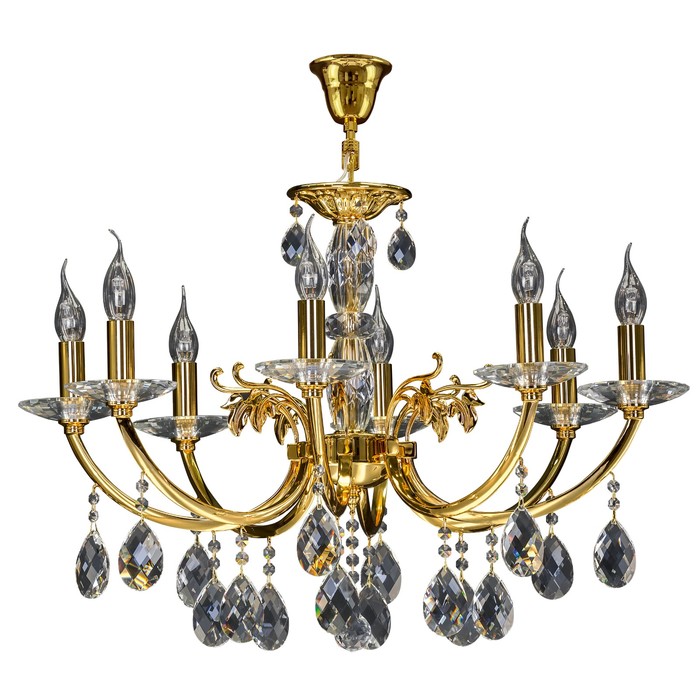 Люстра STREGARO 8х60Вт E14 золото 75x171см