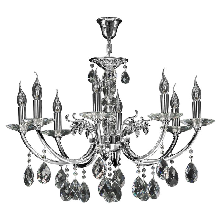 Люстра STREGARO 8х60Вт E14 хром 75x171см