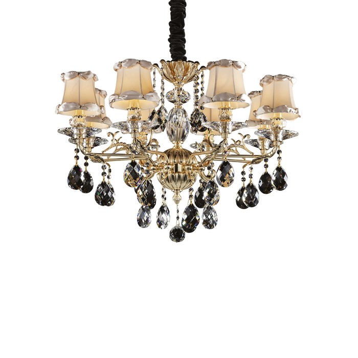 Люстра FIOCCO 8х40Вт E14 золото 75x180см