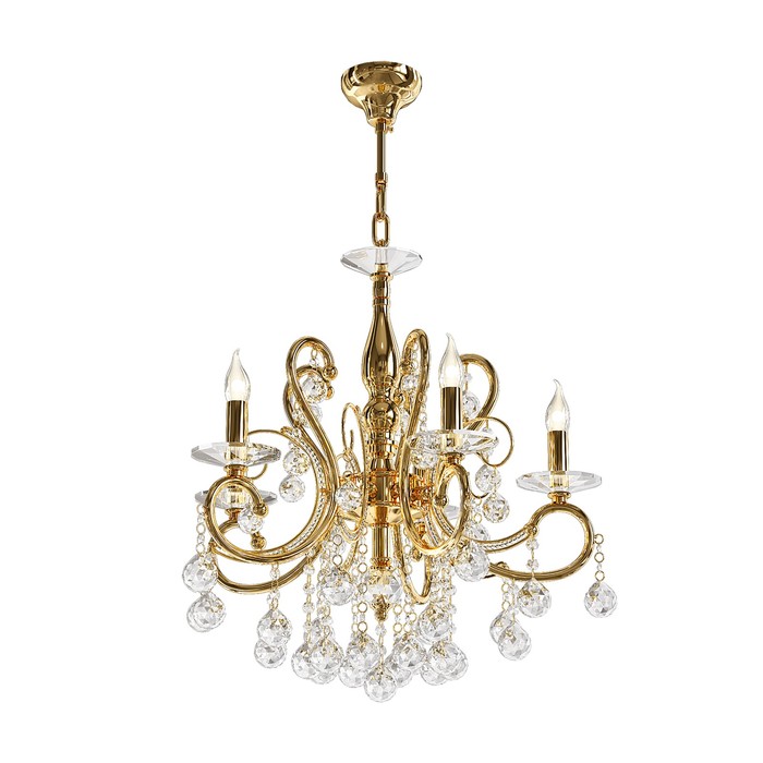 Люстра ELEGANTE 5х60Вт E14 золото 50x175см