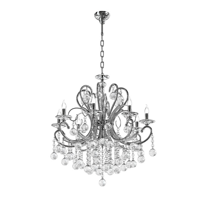 Люстра ELEGANTE 8х60Вт E14 хром 70x190см