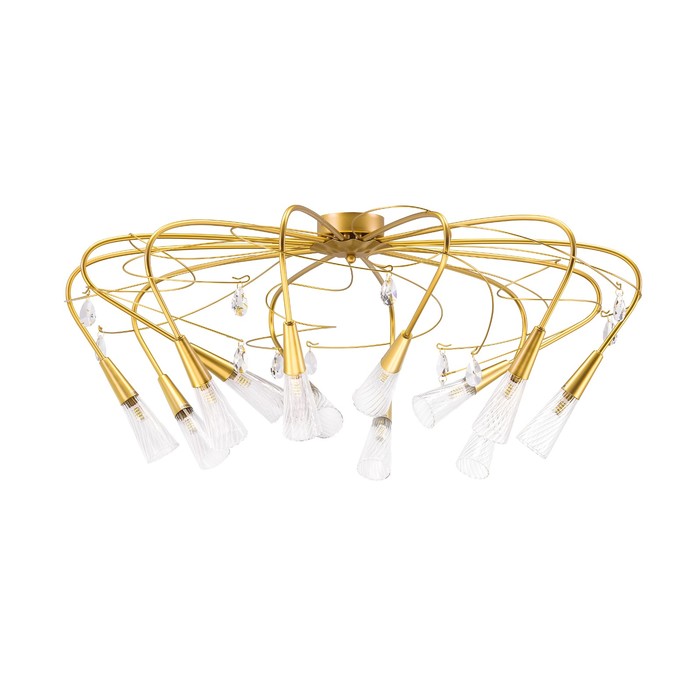 Люстра AEREO 12х25Вт G9 золото 105x45см