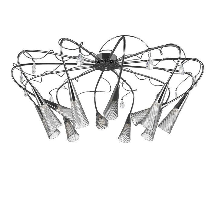 Люстра AEREO 12х25Вт G9 хром 105x45см