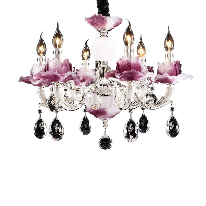 Люстра ANEMONE 6x40Вт E14 серебро 64x180см