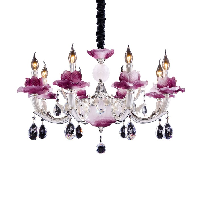 Люстра ANEMONE 8x40Вт E14 серебро 80x180см