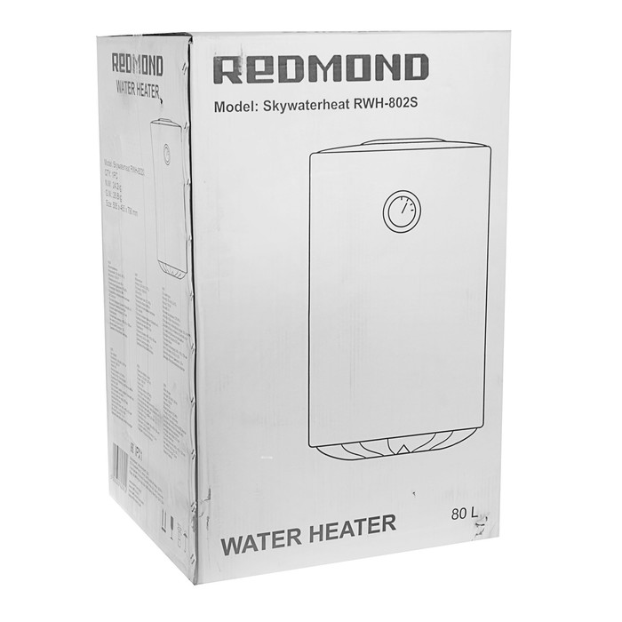 Водонагреватель REDMOND Skywaterheat RWH-802S, накопительный, 1500 Вт, 80 л, эмаль, Bluetoot