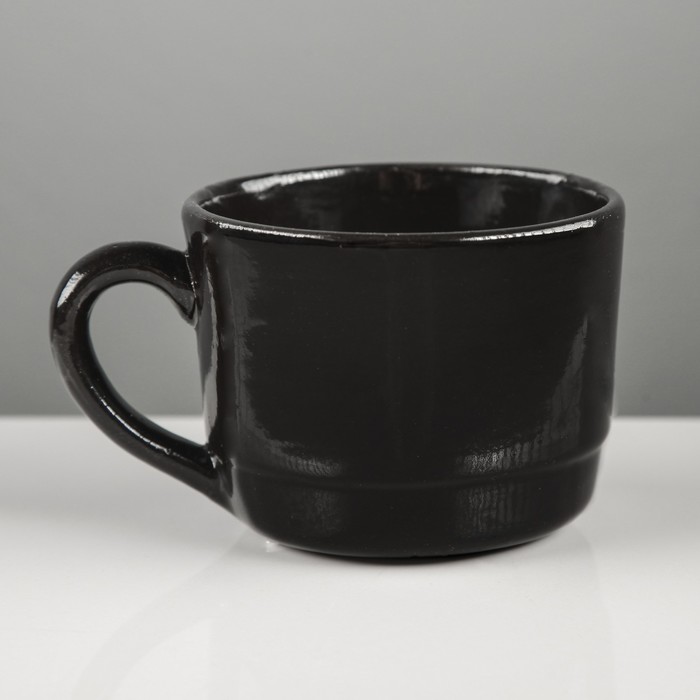 Кружка 250 мл, "Black coffee", черный глянец УЦЕНКА