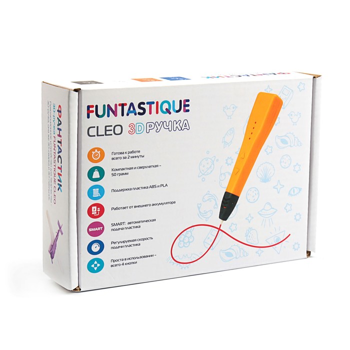 3D-ручка Funtastique CLEO, PLA (Оранжевый)