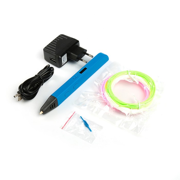 3D-ручка FUNTASTIQUE RP800A, ABS и PLA, с дисплеем, голубой (+ пластик, 3 цвета)