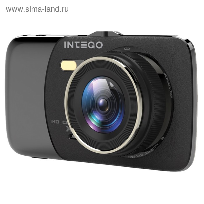 фото Видеорегистратор intego vx-395dual, две камеры, 4", обзор 140°, 1280x720