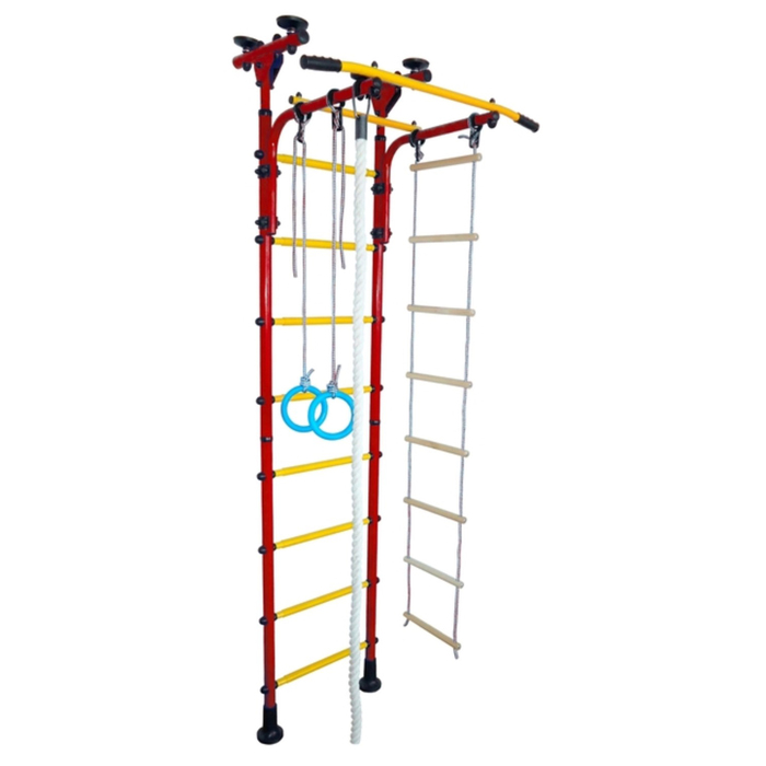 Детский спортивный комплекс "Юный АТЛЕТ Пол-потолок" цвет красный