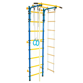 Детский спортивный комплекс «Юный АТЛЕТ Пристенный», цвет синий