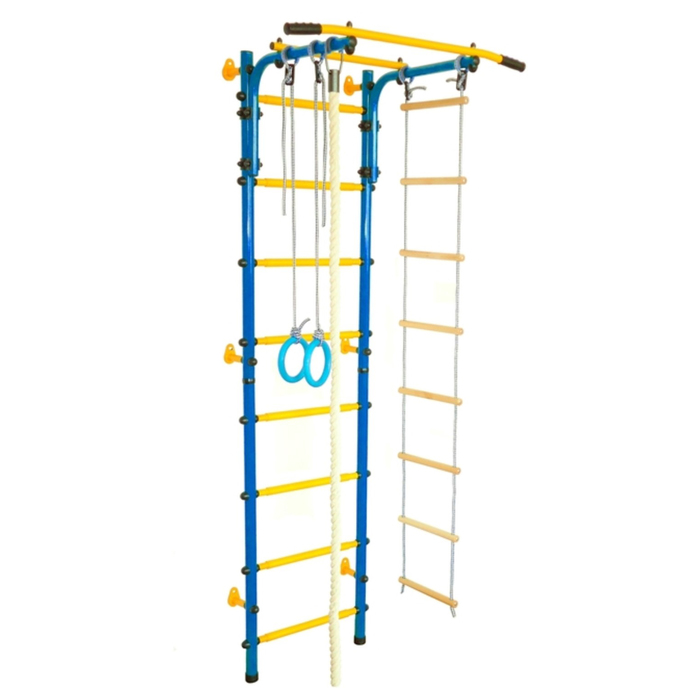 Детский спортивный комплекс "Юный АТЛЕТ Пристенный", цвет синий