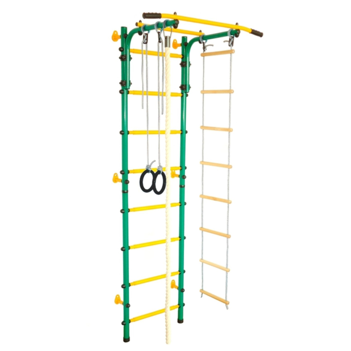 Детский спортивный комплекс "Юный АТЛЕТ Пристенный", цвет зеленый