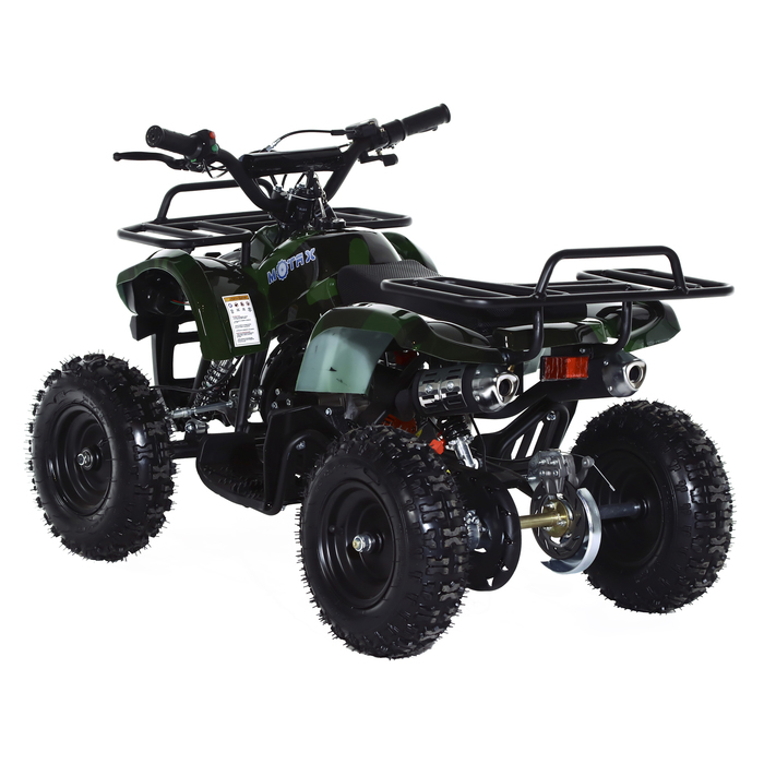 Квадроцикл детский бензиновый MOTAX ATV Х-16 Мини-Гризли с электростартером, зеленый камуфляж 2532