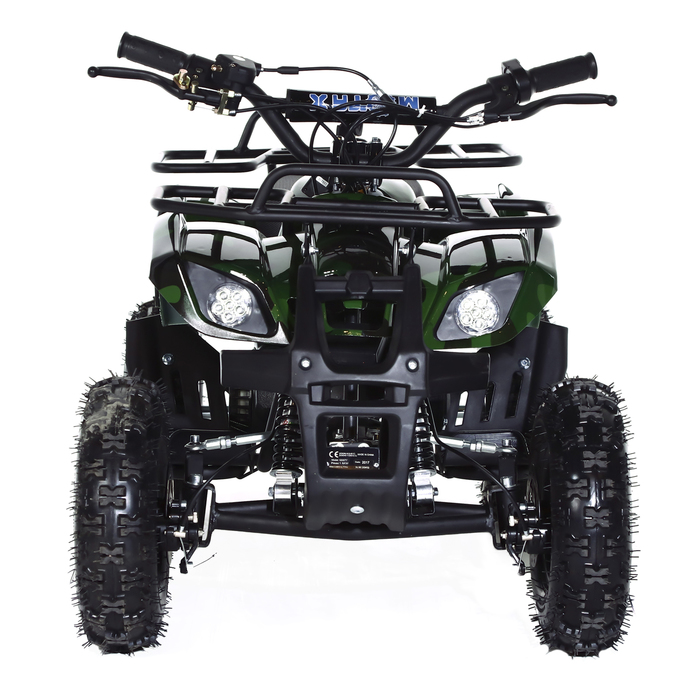 Квадроцикл детский бензиновый MOTAX ATV Х-16 Мини-Гризли с электростартером, зеленый камуфляж 2532