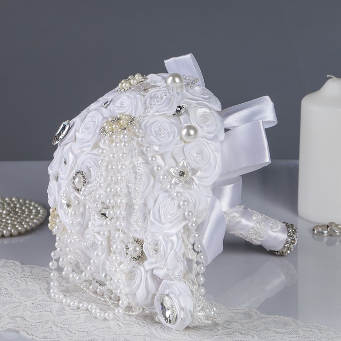 Свадебный букет, белый 27*30*24см