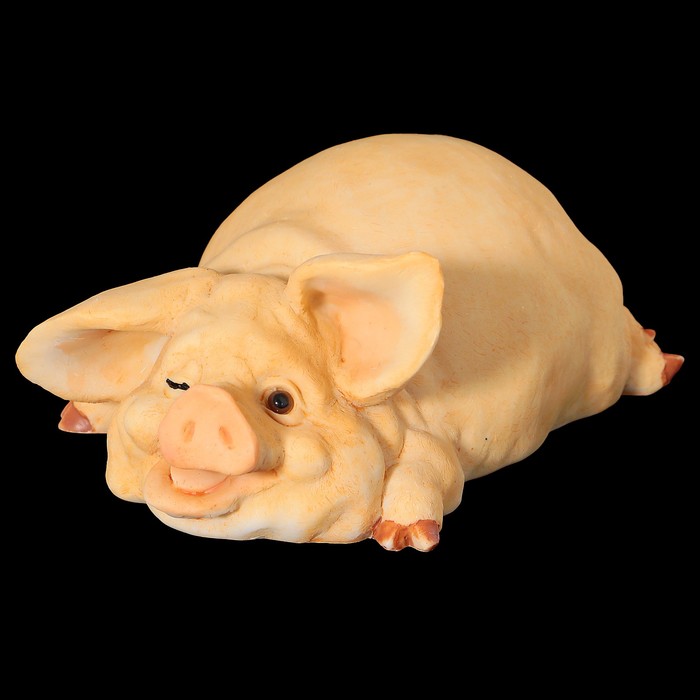 Сувенир «Ленивая хрюшка», 9×13×5 см, полистоун