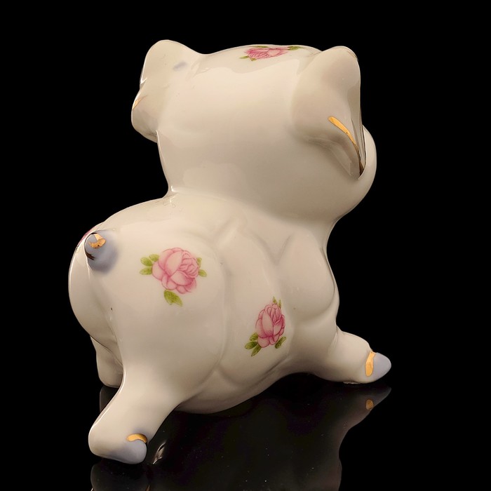 Набор «Поросёнок», 2 шт: 8×5×8 см, белый, фарфор