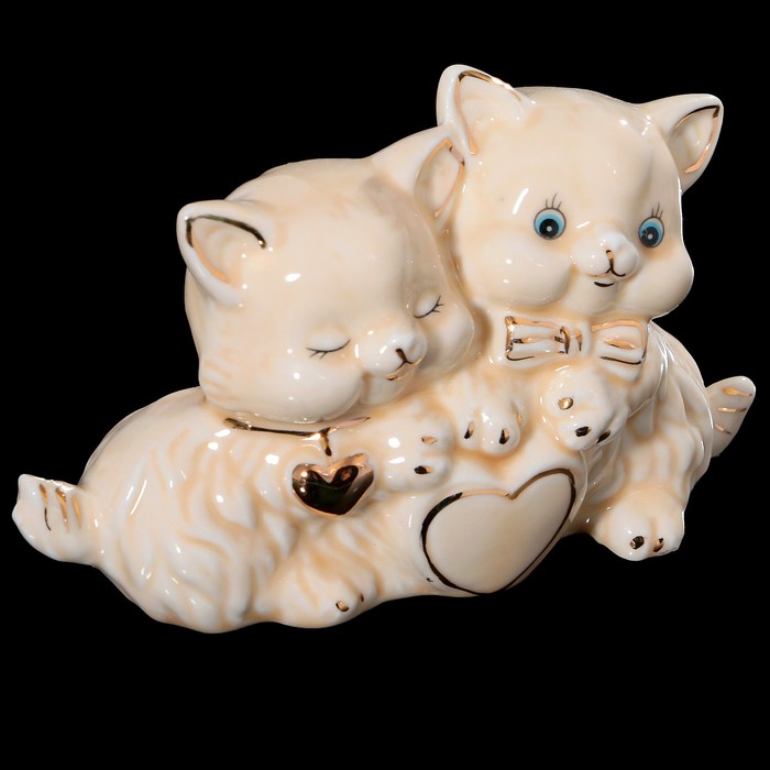 Сувенир «Милая парочка», 12,5х5х8 см, бежевый, фарфор