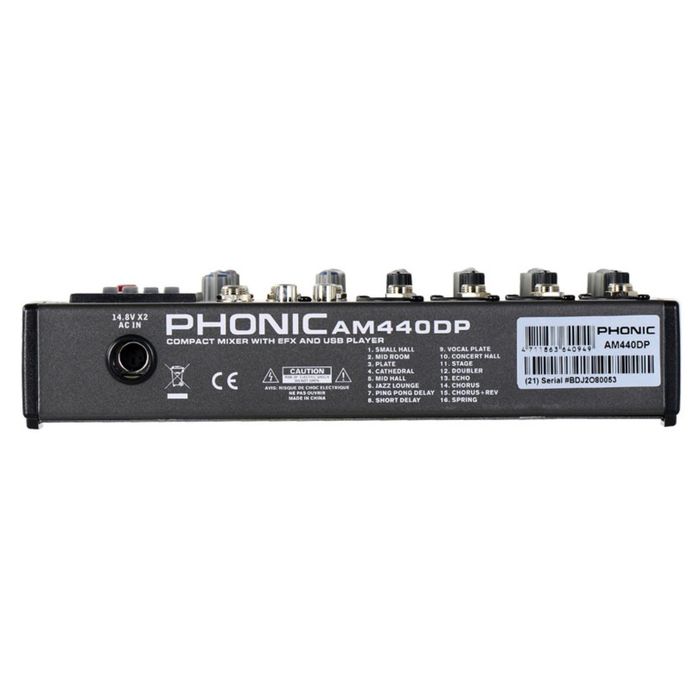 Микшерный пульт Phonic AM 440DP 8-и канальный, USB плеер (MP3 и WAV)