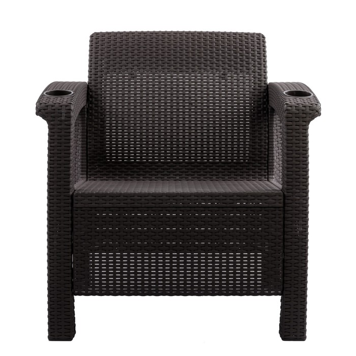 Кресло «Ротанг», 73 × 70 × 79 см, без подушки, цвет шоколад