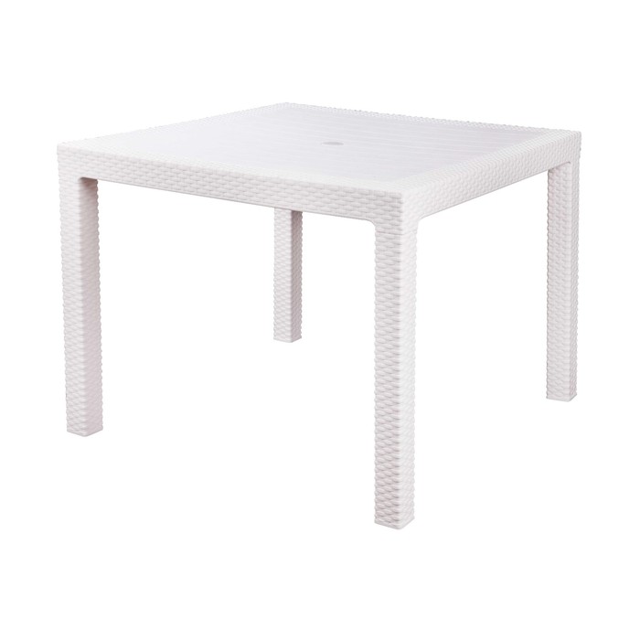 Стол "Ротанг", 94 х 94 х 74 см, белый