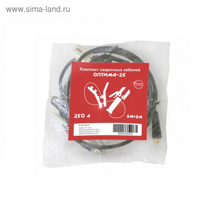 Комплект сварочных кабелей Optima-25 2503030 250 А 33 м тип разъема 35-50 3149₽