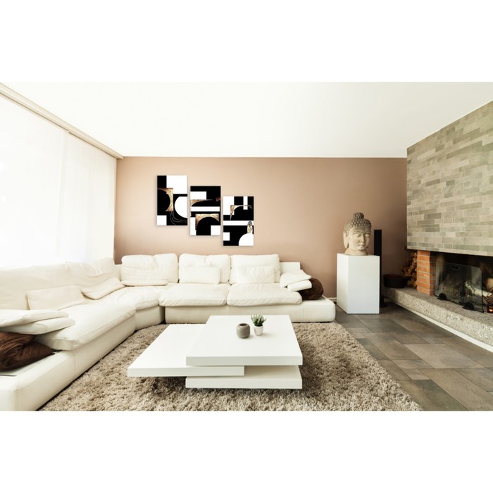 Модульная картина на стекле "Абстракция" 120*88 см