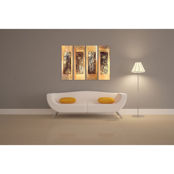 Модульная картина на стекле "Богатство текстур" 90*63 см