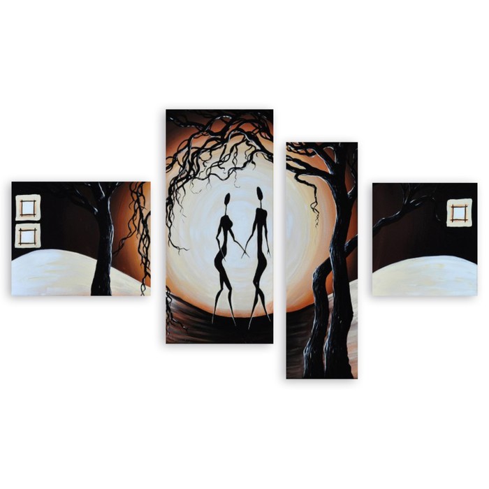 Модульная картина на стекле "В поисках счастья" 120*64 см