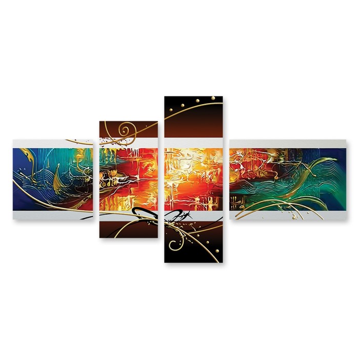 Модульная картина на стекле "Вдохновение" 90*40 см