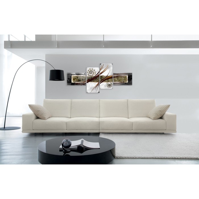 Модульная картина на стекле "Взмахи пера" 90*41 см