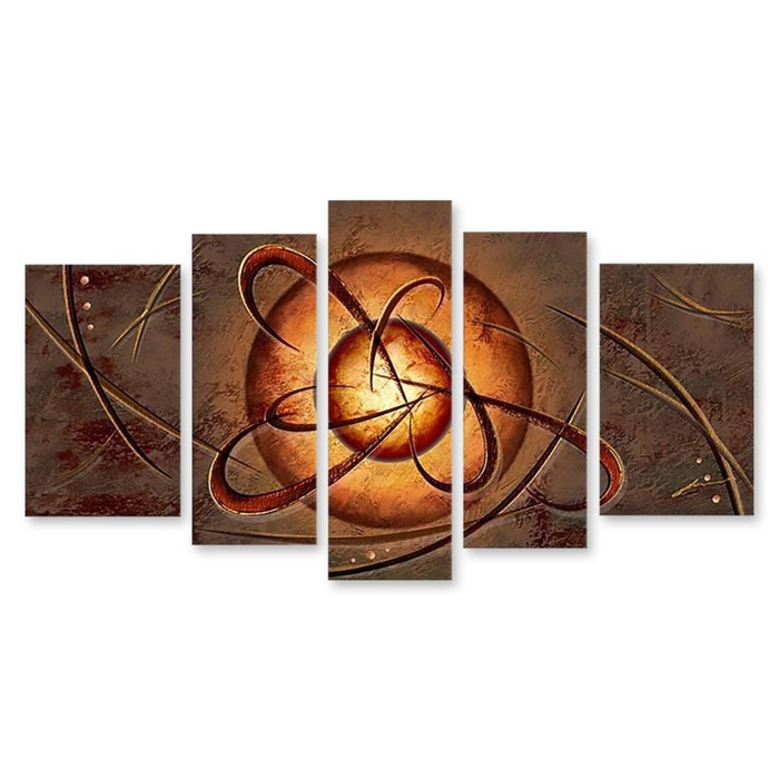 Модульная картина на стекле "Внутри планеты" 120*61 см