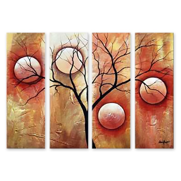 Модульная картина на стекле "Время суток" 90*62 см