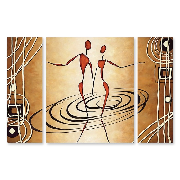 Модульная картина на стекле "Двое" 120*76 см