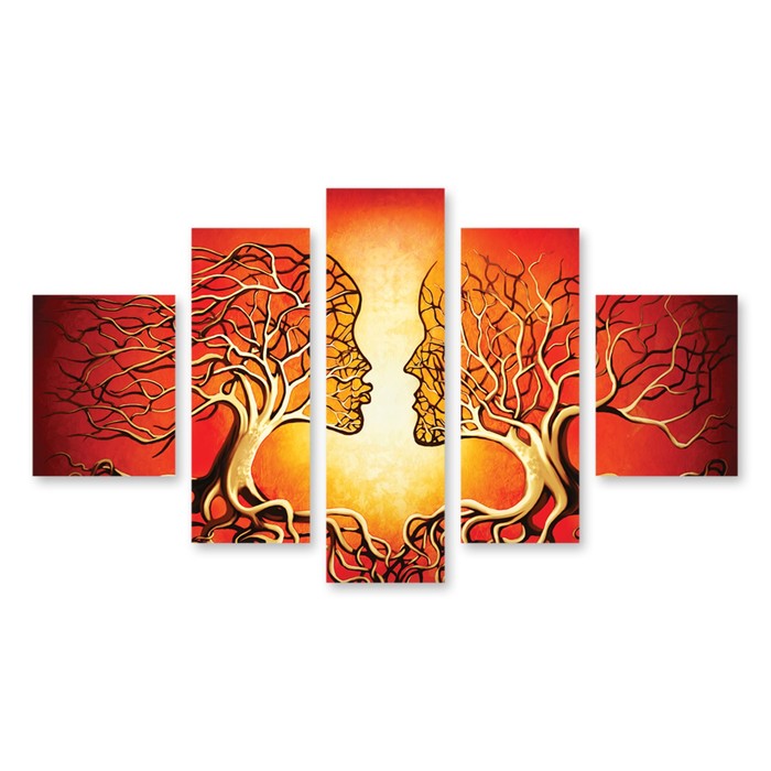 Модульная картина на стекле "Диалог" 120*60 см