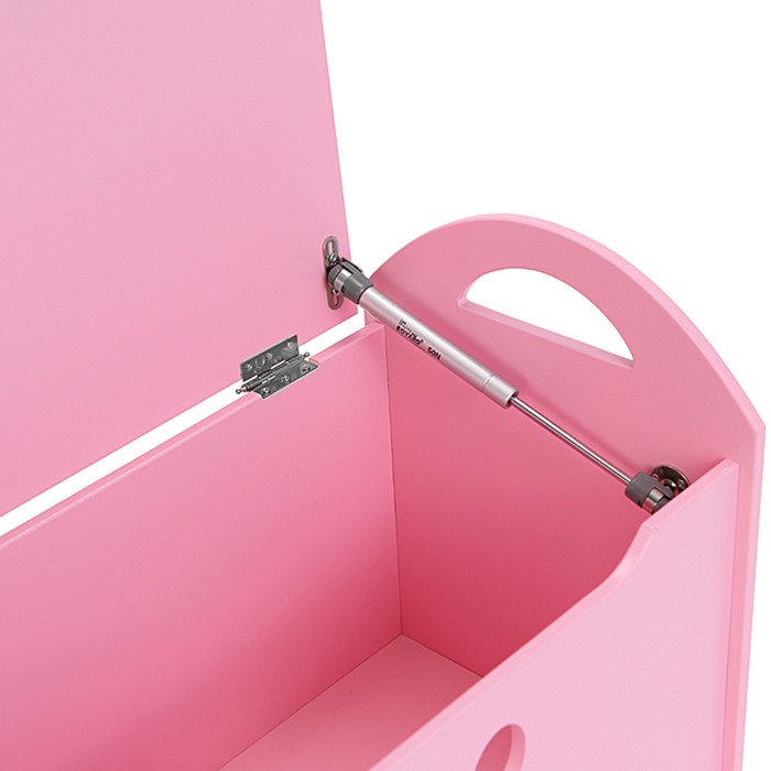 Сундук деревянный для игрушек, 50 х 40 х 30 см, розовый с сердечком