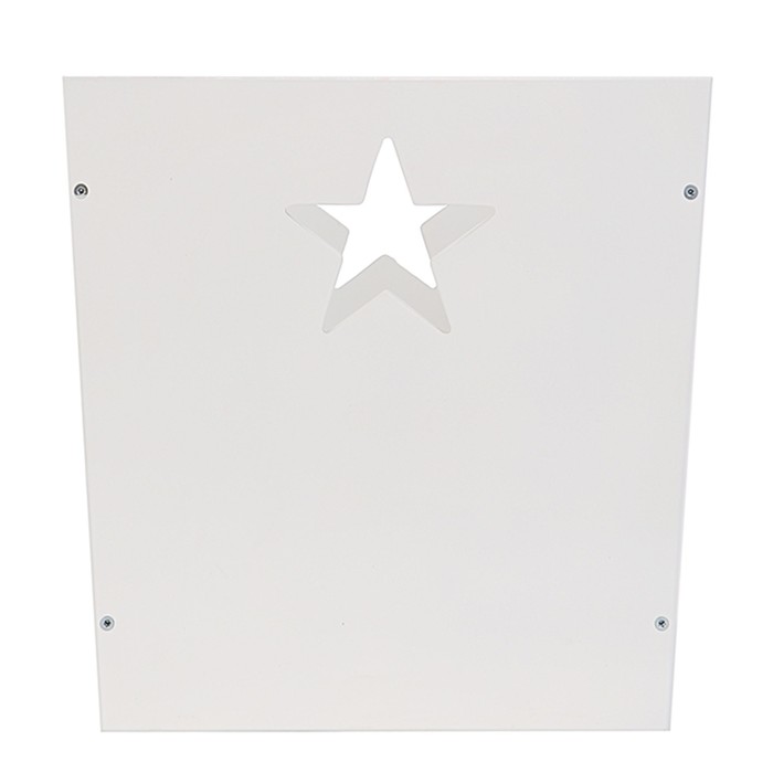 Деревянный ящик для игрушек, 34 х 34 х 30 см, белый со звёздочкой