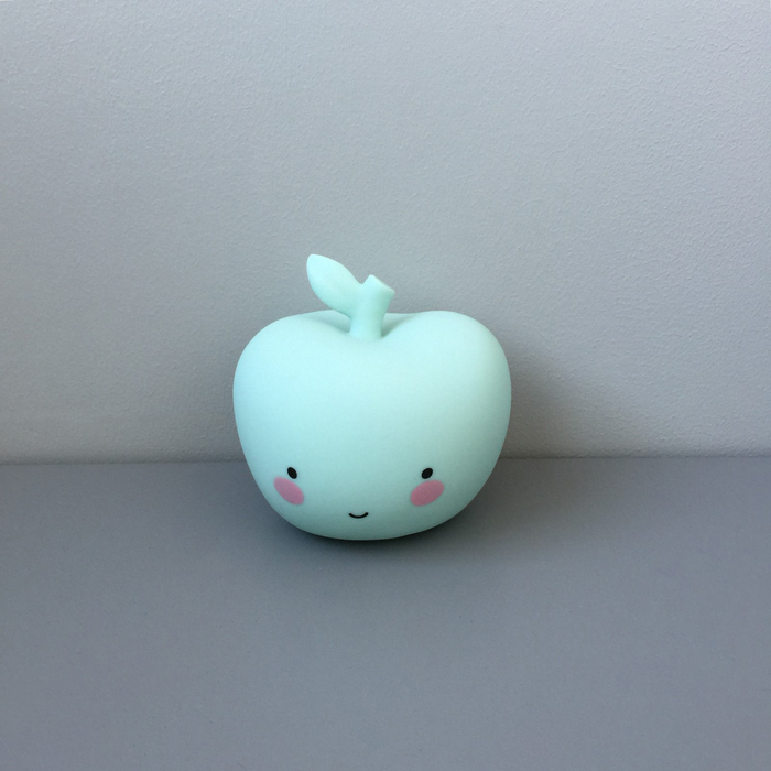 Ночник LED детский Apple, батарейки LR44 в комплекте,10 х 10 х 8 см, мятный