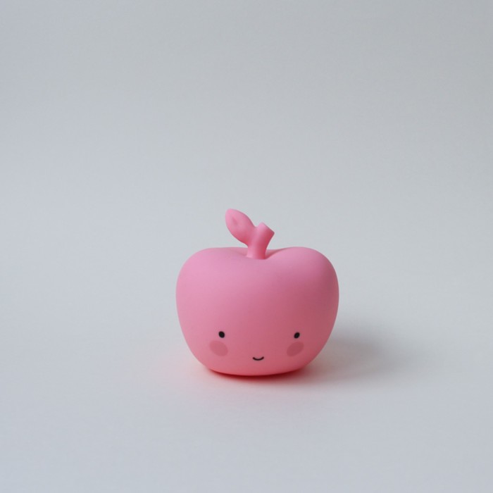 Ночник LED детский Apple, батарейки LR44 в комплекте,10 х 10 х 8 см, розовый