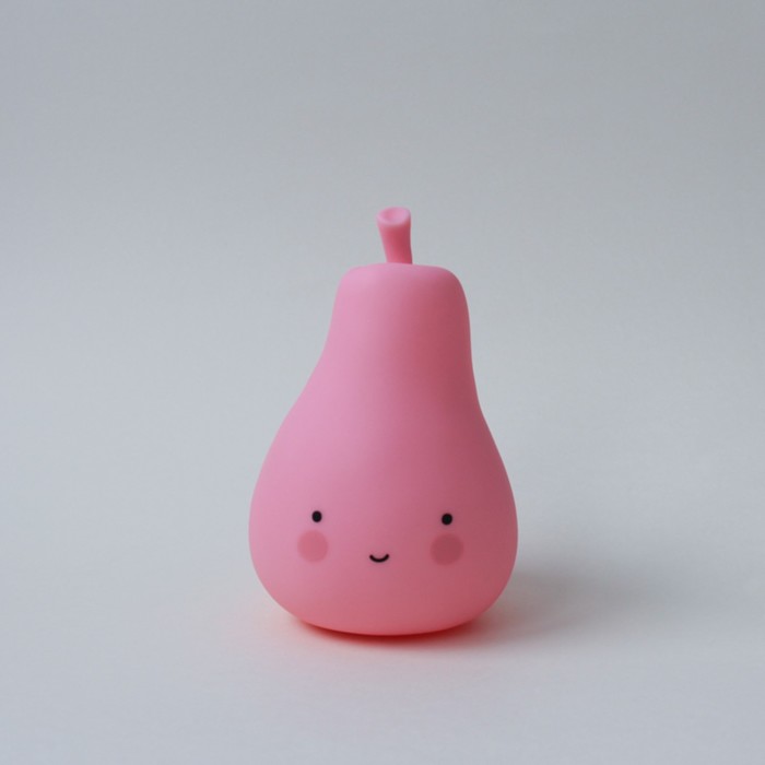 Ночник LED детский Pear, батарейки LR44 в комплекте, 14 х 9 х 9 см, розовый