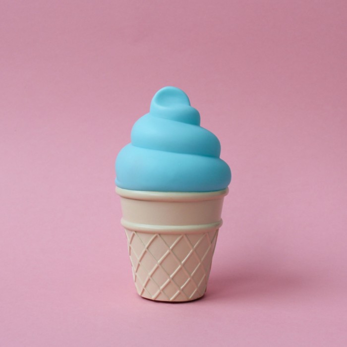 Ночник LED детский Ice Cream, батарейки LR44 в комплекте, 16 х 9 х 5 см, голубой