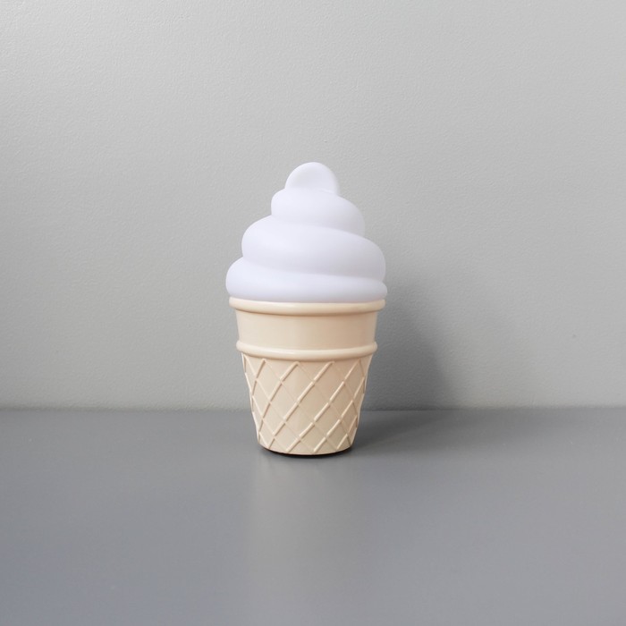 Ночник LED детский Ice Cream, батарейки LR44  в комплекте, 16 х 9 х 5 см, белый