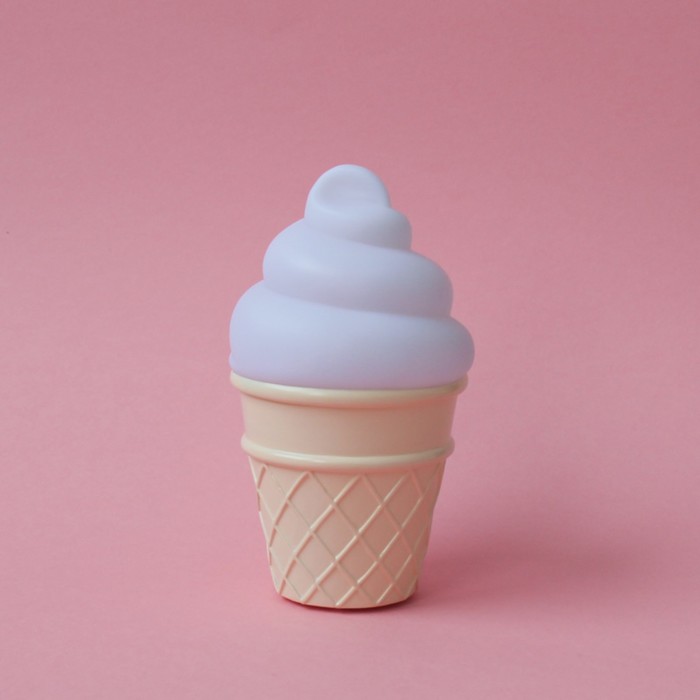 Ночник LED детский Ice Cream, батарейки LR44 в комплекте, 16 х 9 х 5 см, белый