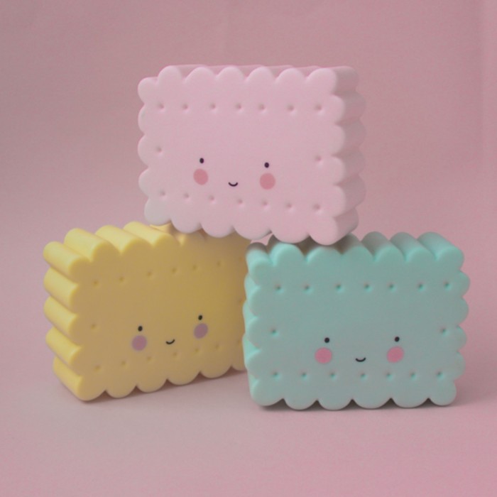 Ночник LED детский Cookie, батарейки LR44 в комплекте, 12 х 9 х 4,5 см, жёлтый