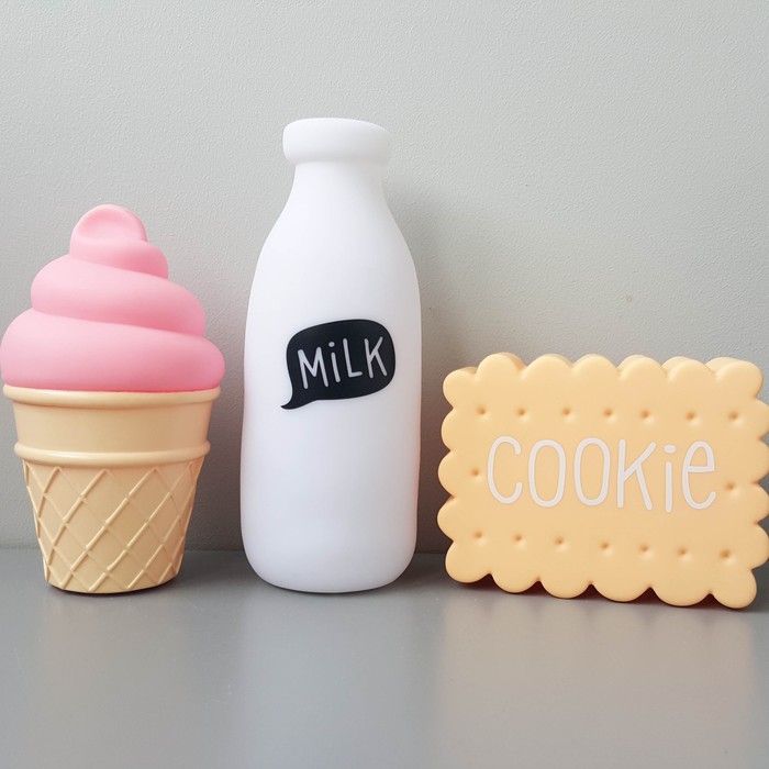 Ночник LED детский Cookie, батарейки LR44 в комплекте, 12 х 9 х 4,5 см, жёлтый